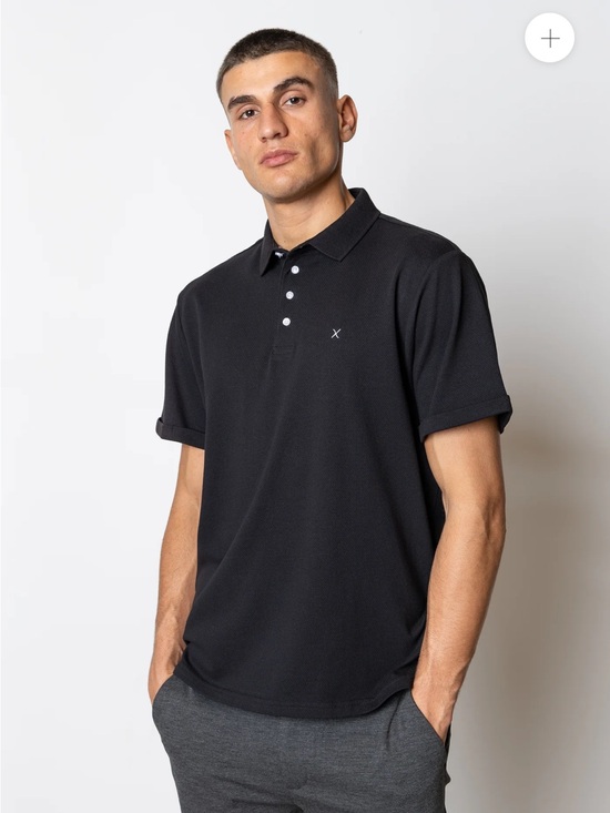 Clean Cut Copenhagen Other - Copenhagen Stretch POLO BLACK OEKO-TEX cotton blend stretch Small elevated basic